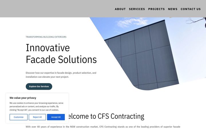 Skjámynd af cfscontracting.com.au