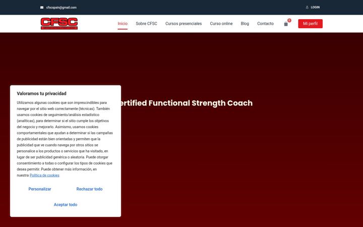 Screenshot of cfscspain.com