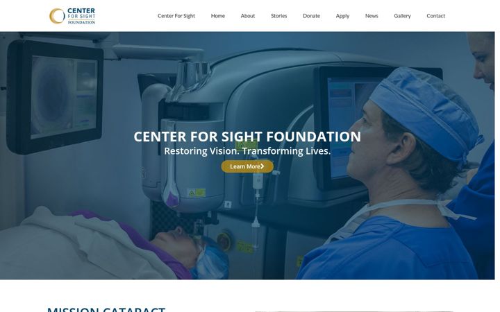 Snímek obrazovky cfsfoundation.org