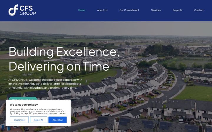 Screenshot ta' cfsgroup.ie