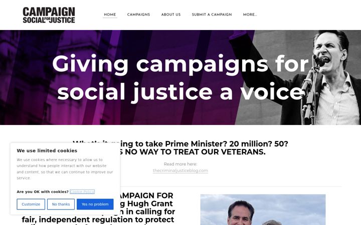 Екранна снимка на cfsj.co.uk