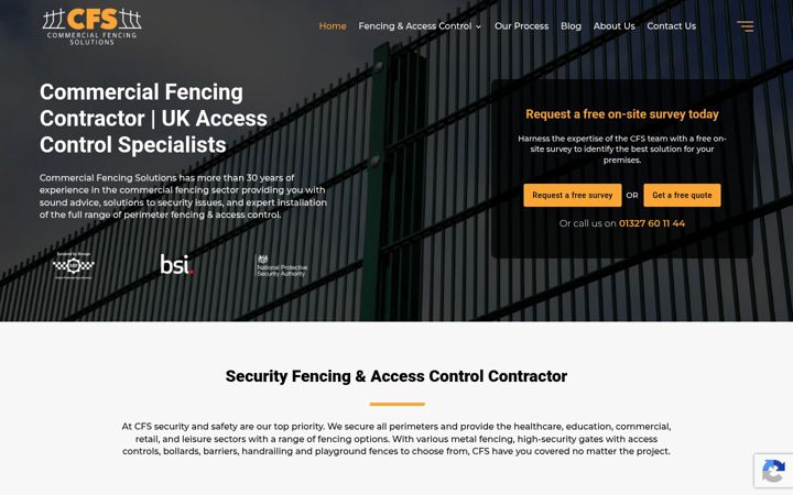 Екранна снимка на cfsol.co.uk