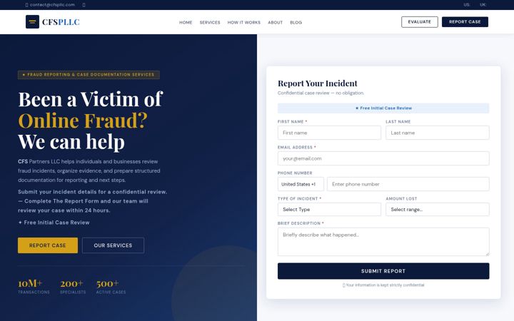Screenshot of cfspllc.com
