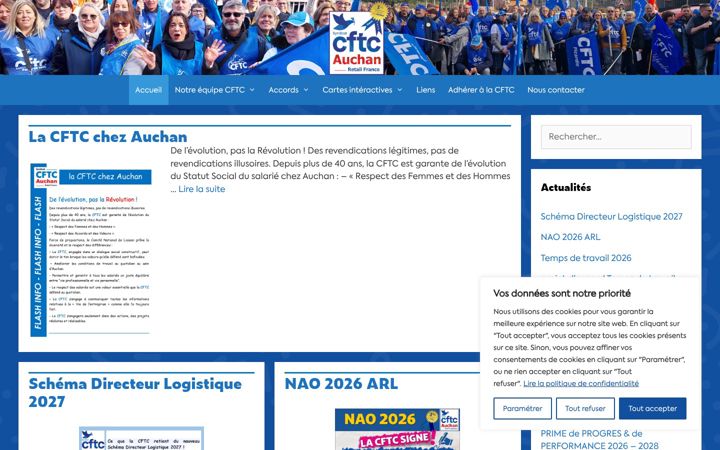 Screenshot of cftc-auchan.fr