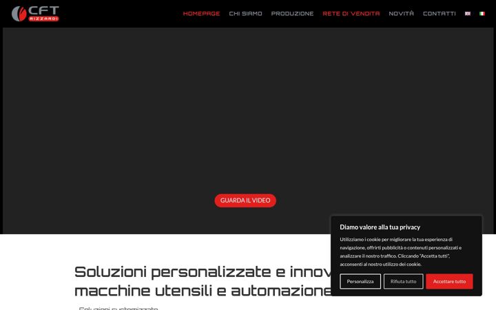 Screenshot stránky cftrizzardi.it