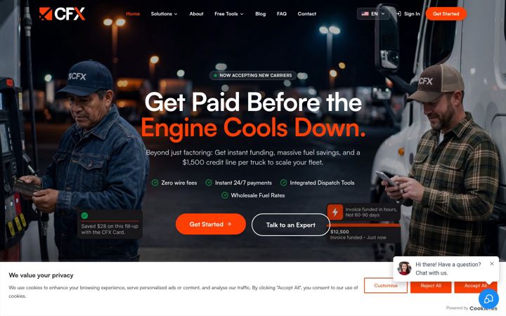 Screenshot of cfxfactor.com