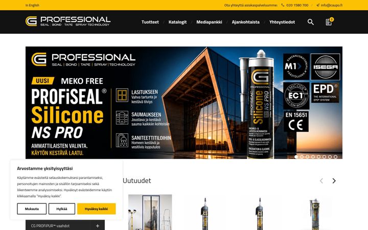 Screenshot di cg-professional.fi