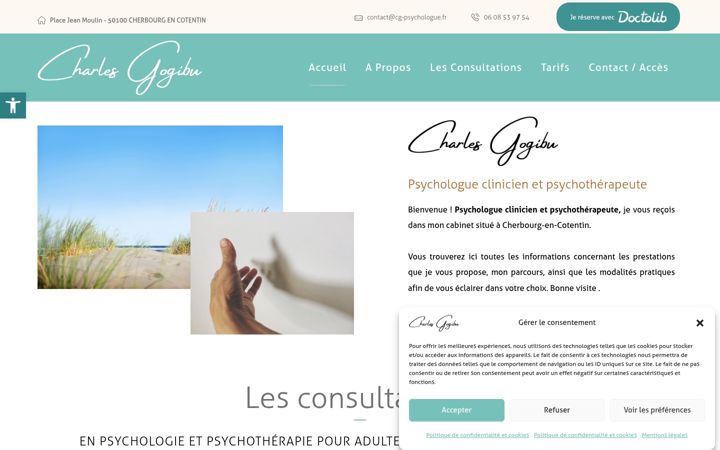 Screenshot of cg-psychologue.fr