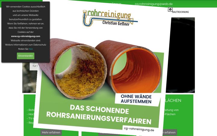 Screenshot of cg-rohrreinigung.com