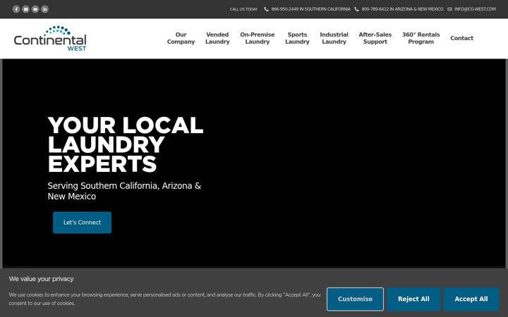 Screenshot of cg-west.com