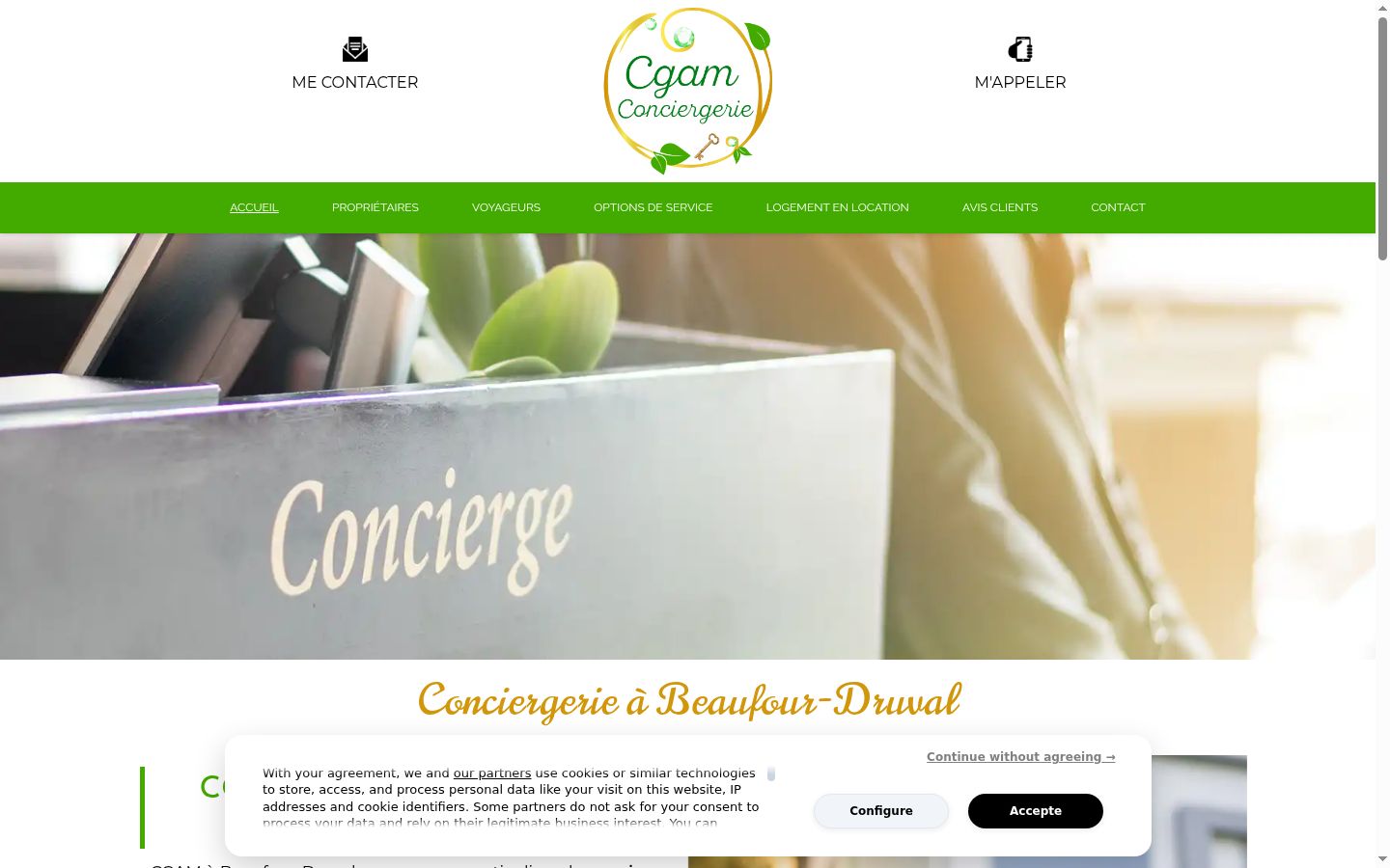 Screenshot of the consent banner shown before any interaction