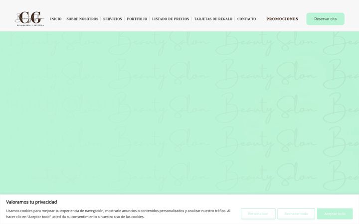 Screenshot of cgbeautysalon.com