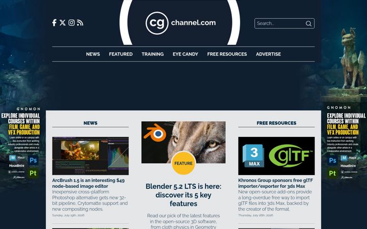 Screenshot of cgchannel.com