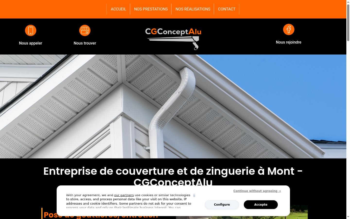 Screenshot of the consent banner shown before any interaction