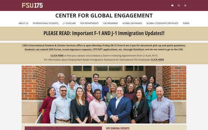 Screenshot von cge.fsu.edu