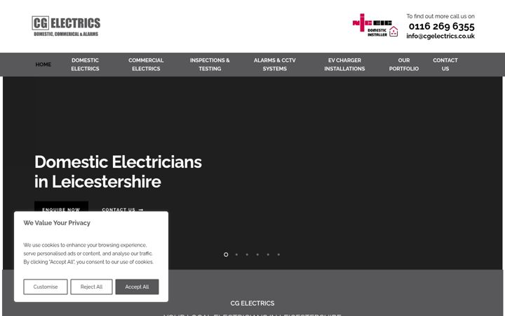 Screenshot ta' cgelectrics.co.uk