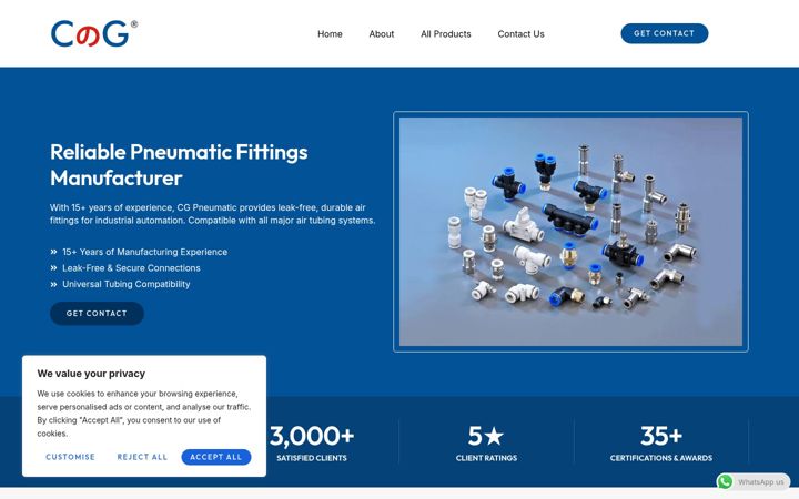 Screenshot of cgfitting.com