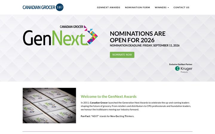 Skjámynd af cggennext.ca