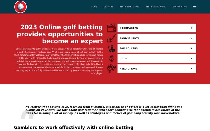 Snímek obrazovky cgigolf.org