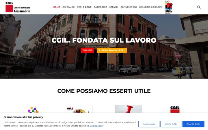 Screenshot of cgil.al.it