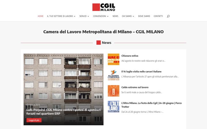 Zrzut ekranu cgil.milano.it