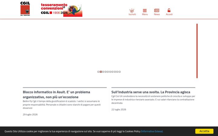 Zrzut ekranu cgil.tn.it