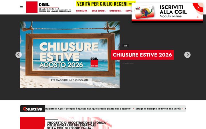 Screenshot of cgilreggioemilia.it