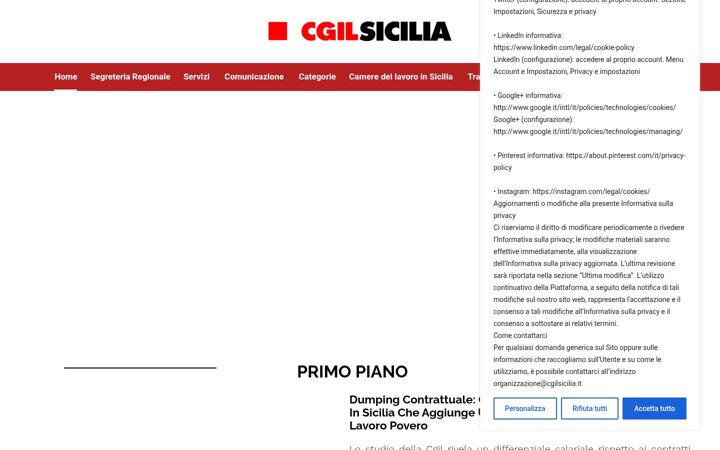 Screenshot of cgilsicilia.it