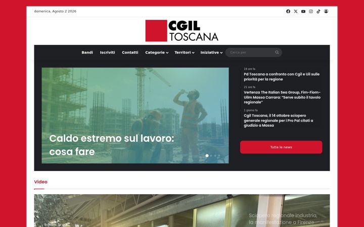 Screenshot of cgiltoscana.it