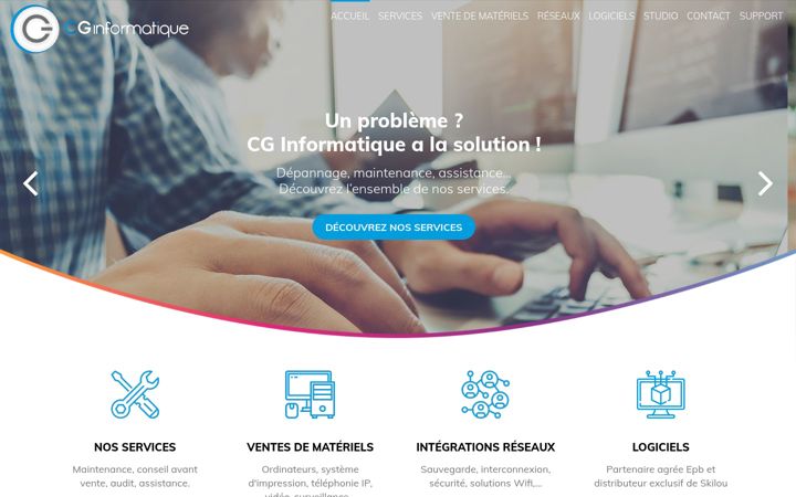 Screenshot of cginformatique.fr