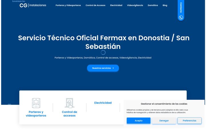 Screenshot of cginstalaciones.com