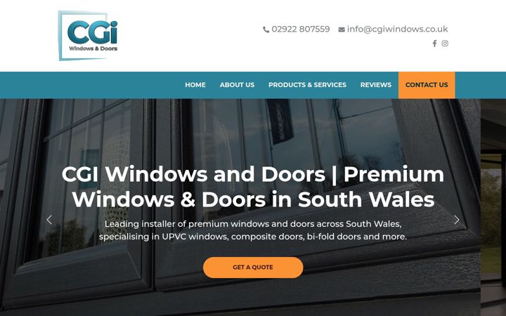 Screenshot ta' cgiwindows.co.uk