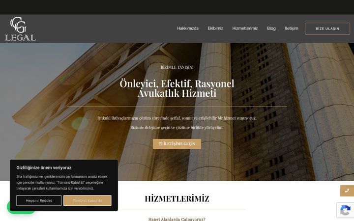 Screenshot του cglegal.com.tr