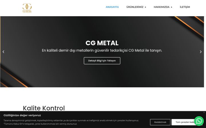 Screenshot του cgmetal.com.tr