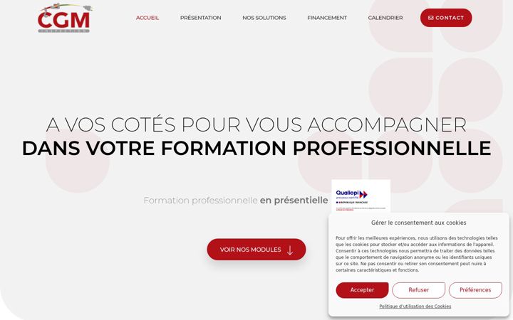 Ekraanipilt saidist cgmformation.fr