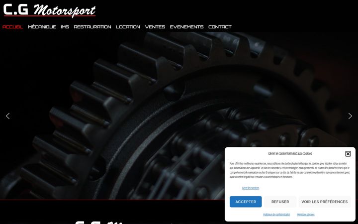 Ekraanipilt saidist cgmotorsport.fr
