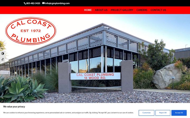 Screenshot of cgmplumbing.com