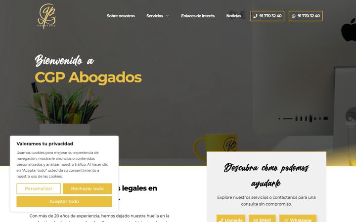 Screenshot of cgpabogados.es