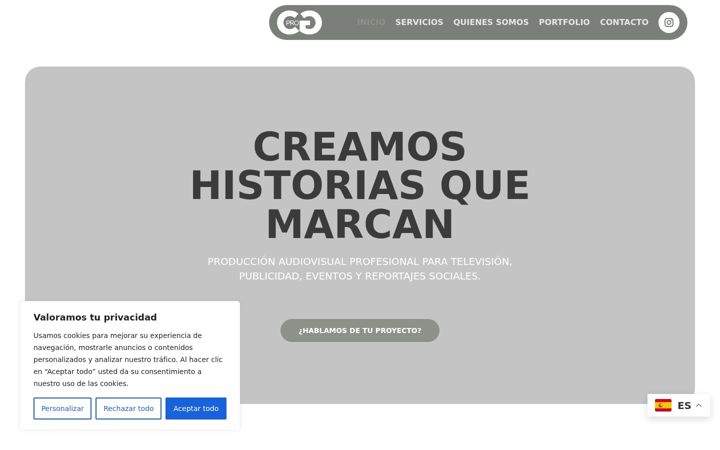 Screenshot of cgproducciones.es