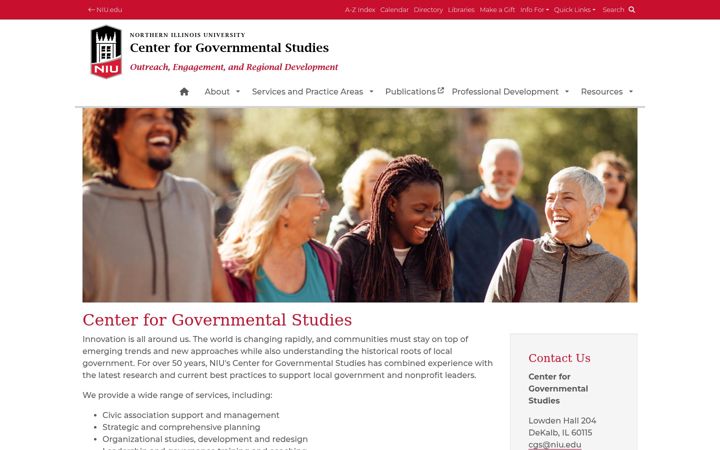 Screenshot von cgs.niu.edu