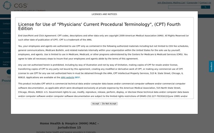 Screenshot of cgsmedicare.com