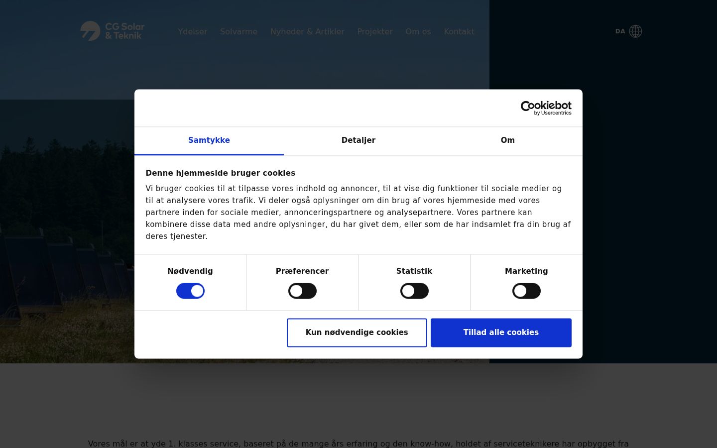 Zrzut ekranu banera zgody wyświetlanego przed jakąkolwiek interakcją