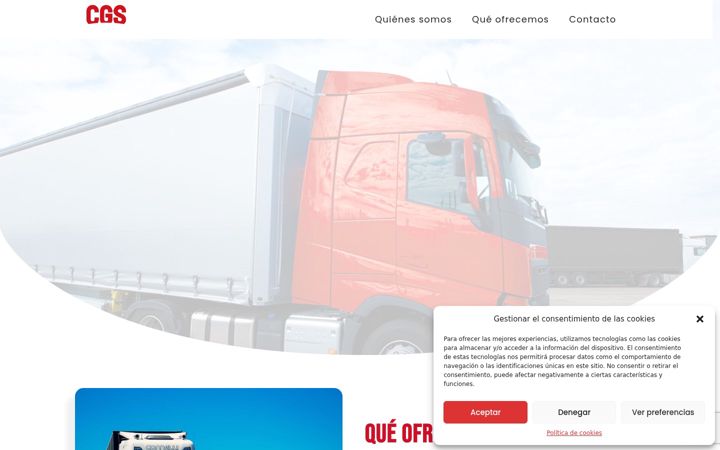 Screenshot of cgstransportes.com