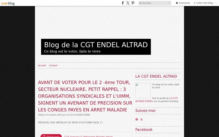 Screenshot of cgt-endel-gdf-suez.com