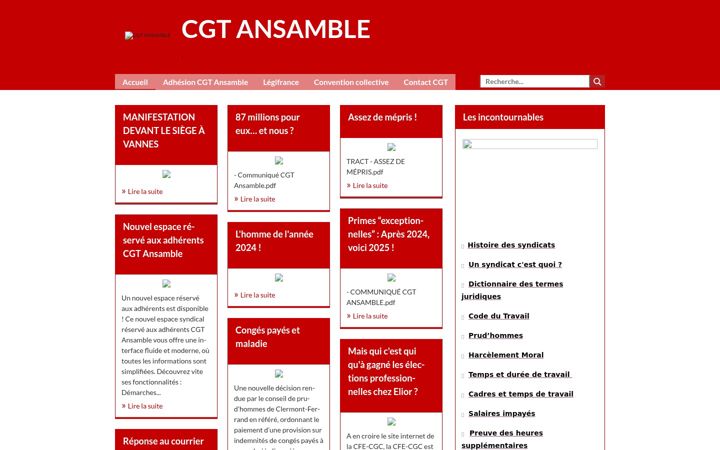 Captură de ecran a cgtansamble.org