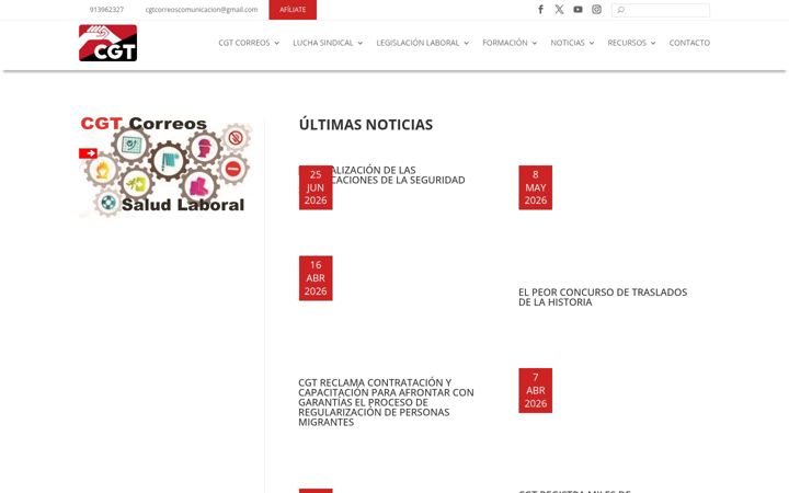 Screenshot of cgtcorreosfederal.es