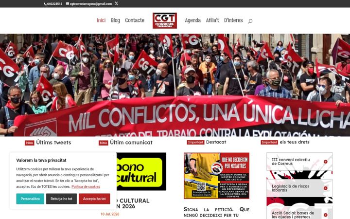 Screenshot of cgtcorreustarragona.com