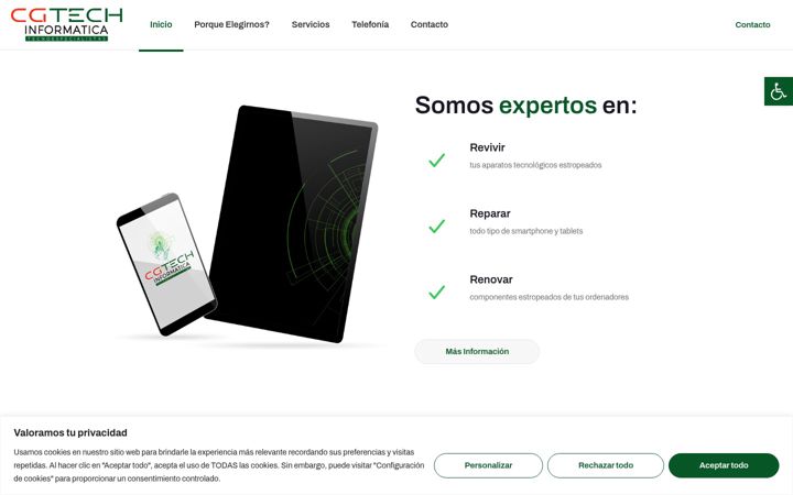 Screenshot of cgtechinformatica.es