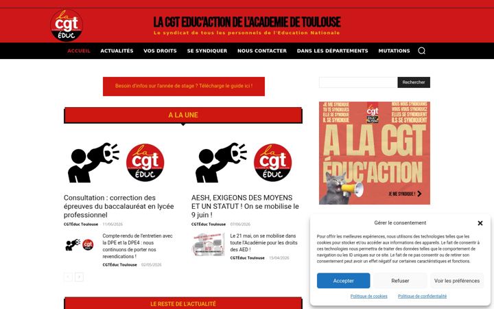 Screenshot di cgteductoulouse.fr