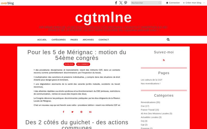 Captură de ecran a cgtmlne.org